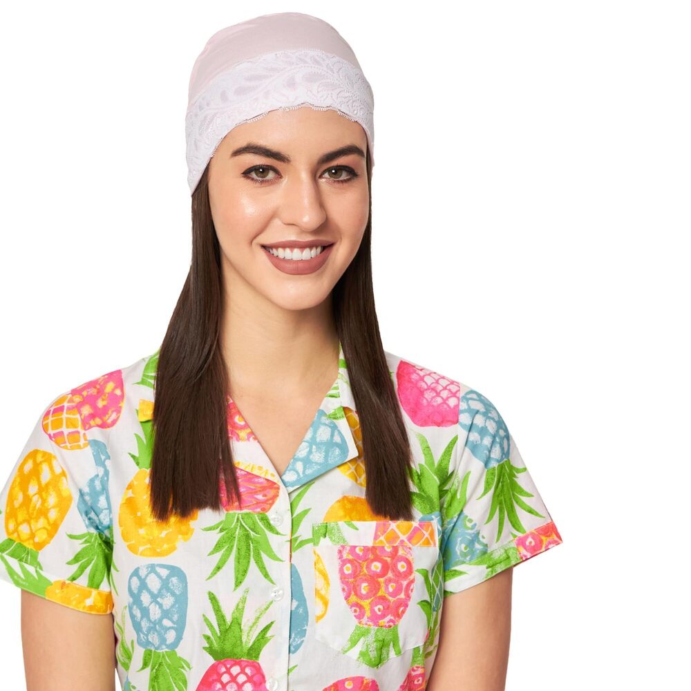 2424 Luxurious Bamboo Lace Sleep Cap Free Size Chemo Hair Loss Headwear - Picture 5 of 6